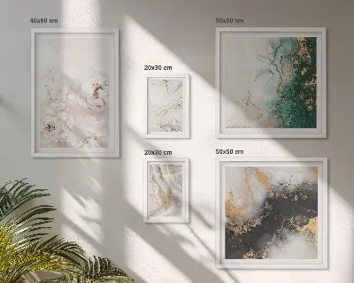 Modernes Wandbilder-Set florale Akzente in abstrakter Eleganz