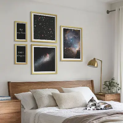 Bilderset fürs Sofa mit kosmischen Motivationssprüchen