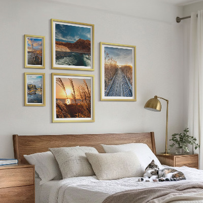 Bildergalerie-set für die wand Landschaften Wasser Vegetationspfad