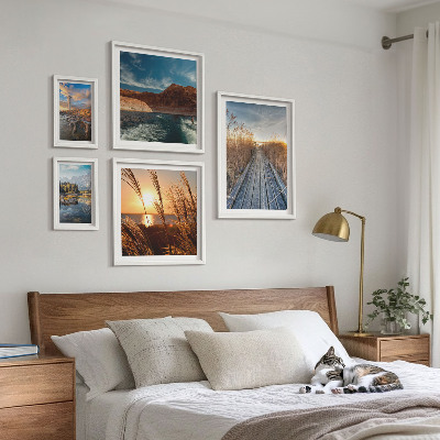 Bildergalerie-set für die wand Landschaften Wasser Vegetationspfad