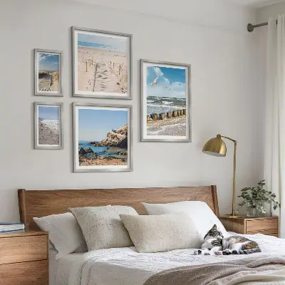 Modernes Wandbilder-Set mit Küstenlandschaften
