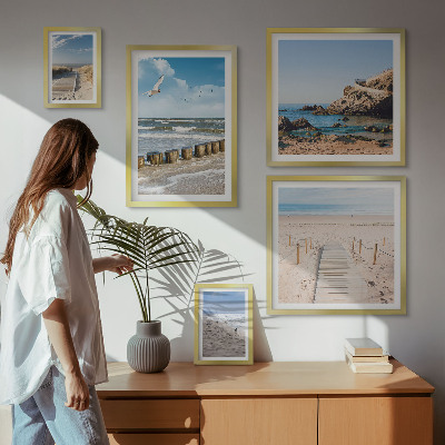 Modernes wandbilder-set Küstenlandschaften