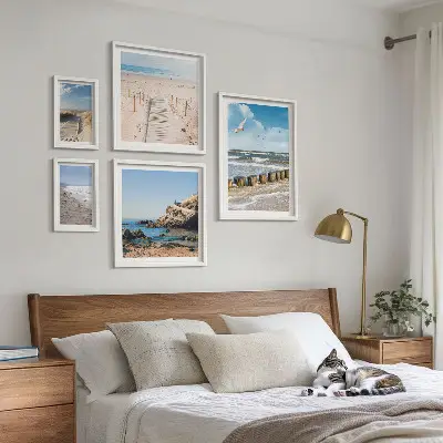 Modernes Wandbilder-Set mit Küstenlandschaften