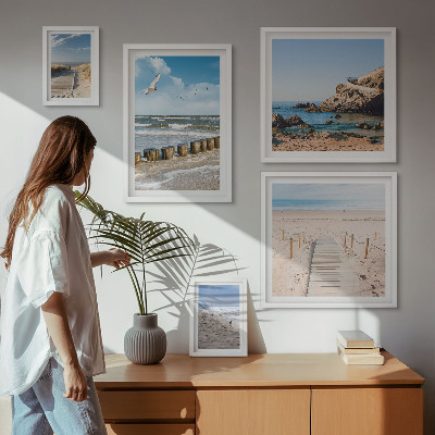 Modernes wandbilder-set Küstenlandschaften