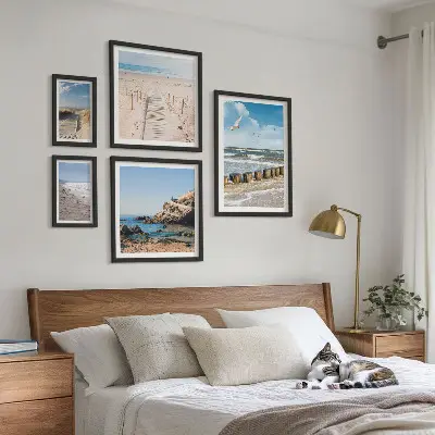 Modernes Wandbilder-Set mit Küstenlandschaften