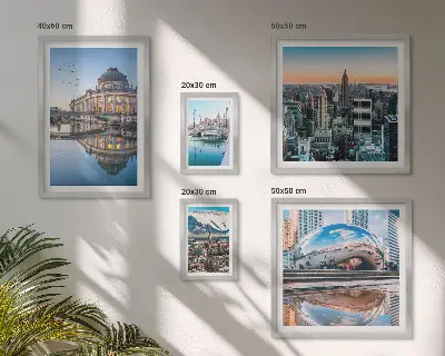 Bildergalerie-Set für die Wand mit Motiven von Stadtlandschaften, Architektur und Natur