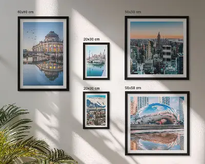 Bildergalerie-Set für die Wand mit Motiven von Stadtlandschaften, Architektur und Natur