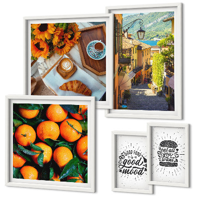 Bildergalerie-set für die wand Caféblick auf die Straßen
