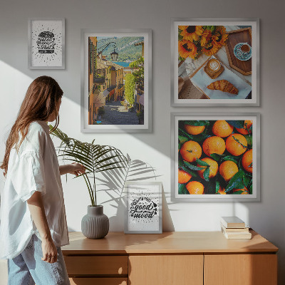 Bildergalerie-set für die wand Caféblick auf die Straßen