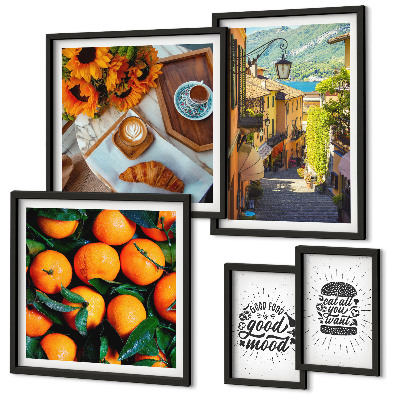 Bildergalerie-set für die wand Caféblick auf die Straßen