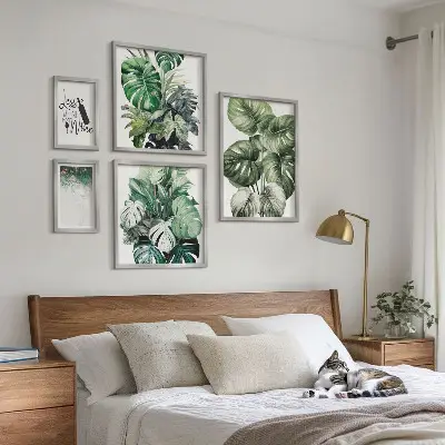 Bildergalerie-Set für die Wand abstrakte Pflanzenmotive