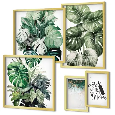 Bildergalerie-Set für die Wand abstrakte Pflanzenmotive