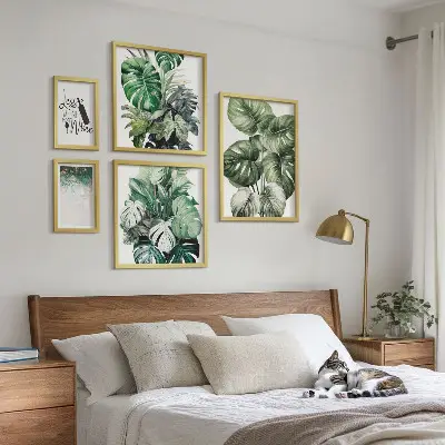 Bildergalerie-Set für die Wand abstrakte Pflanzenmotive