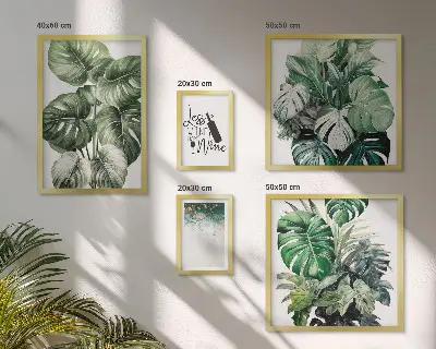 Bildergalerie-Set für die Wand abstrakte Pflanzenmotive