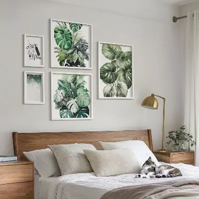 Bildergalerie-Set für die Wand abstrakte Pflanzenmotive