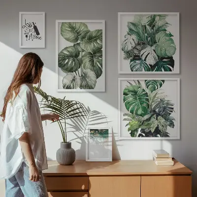 Bildergalerie-Set für die Wand abstrakte Pflanzenmotive