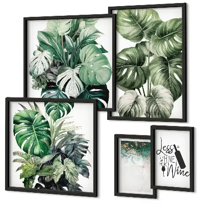 Bildergalerie-Set für die Wand abstrakte Pflanzenmotive