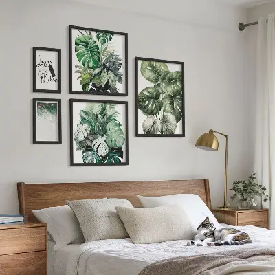Bildergalerie-Set für die Wand abstrakte Pflanzenmotive