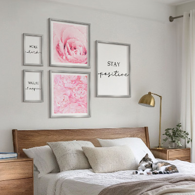 Bilderset fürs sofa Motivierende Blumenzitate