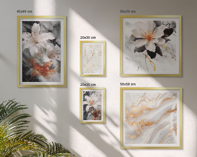 Bildergalerie-set für die wand Eleganter floraler Marmorhintergrund