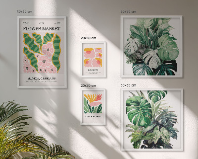 Modernes wandbilder-set Pflanzenmotive, Boho-Blumen