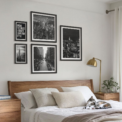 Bildergalerie-set für die wand Schwarz-Weiß-Ansichten von New York City