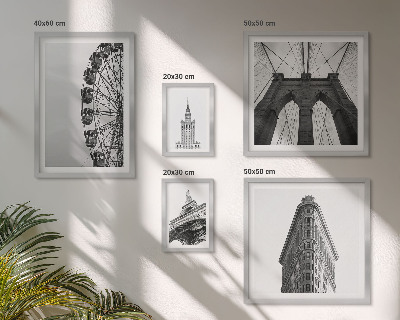 Modernes wandbilder-set Schwarz-weiße Großstadtarchitektur
