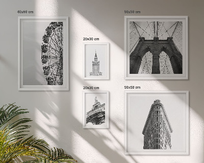 Modernes wandbilder-set Schwarz-weiße Großstadtarchitektur