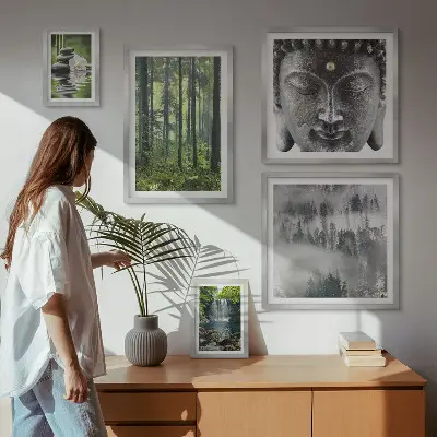 Bilderset fürs Sofa mit entspannenden Zen-Naturmotiven
