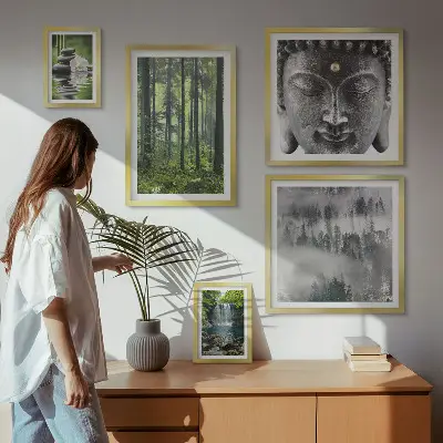 Bilderset fürs Sofa mit entspannenden Zen-Naturmotiven