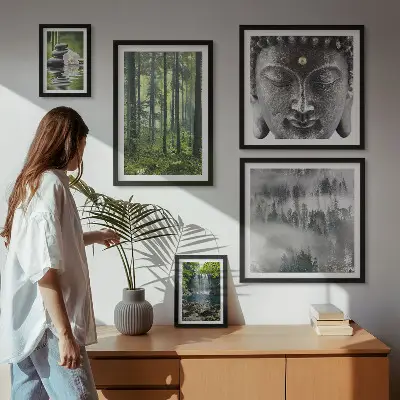 Bilderset fürs Sofa mit entspannenden Zen-Naturmotiven