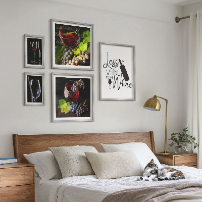 Bildergalerie-set für die wand Stilvoller Wein und Accessoires