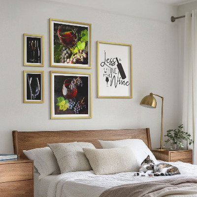 Bildergalerie-set für die wand Stilvoller Wein und Accessoires
