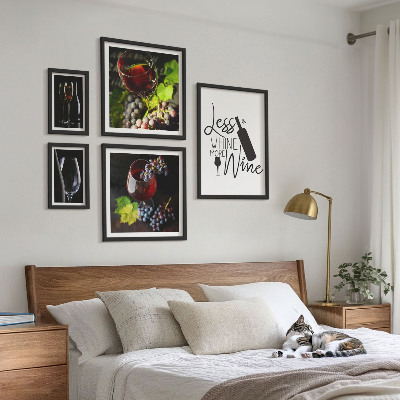 Bildergalerie-set für die wand Stilvoller Wein und Accessoires