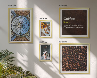 Modernes wandbilder-set Kaffeegebäck im rustikalen Stil