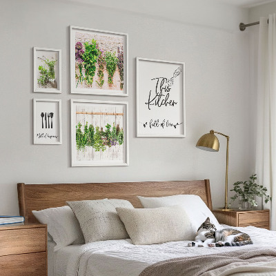 Bilderset fürs sofa Rustikale Kräuterinspirationen