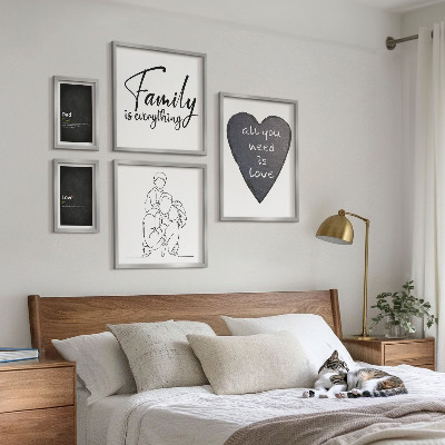 Bilderset fürs sofa Familienwerte, Liebe, Nähe