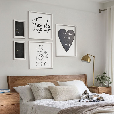 Bilderset fürs sofa Familienwerte, Liebe, Nähe