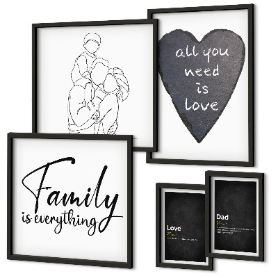Bilderset fürs sofa Familienwerte, Liebe, Nähe