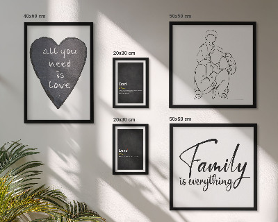 Bilderset fürs sofa Familienwerte, Liebe, Nähe