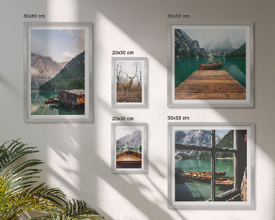 Modernes wandbilder-set Berglandschaften mit Seen