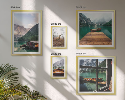Modernes wandbilder-set Berglandschaften mit Seen
