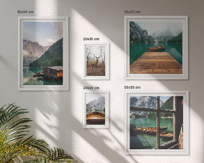 Modernes wandbilder-set Berglandschaften mit Seen