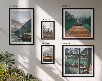 Modernes wandbilder-set Berglandschaften mit Seen