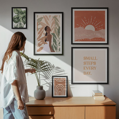 Bildergalerie-set für die wand Pflanzenmotiv im Boho-Stil