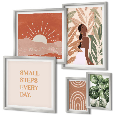 Bildergalerie-set für die wand Pflanzenmotiv im Boho-Stil