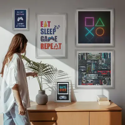 Wandbilder-Set stilvolle Dekoration für Gamer