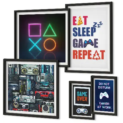 Wandbilder-Set stilvolle Dekoration für Gamer