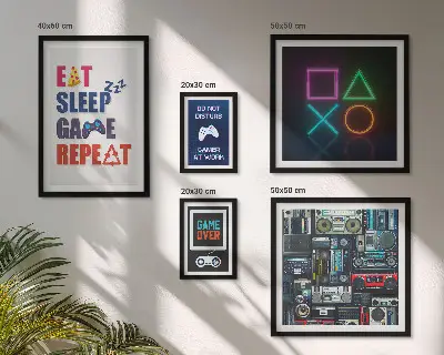 Wandbilder-Set stilvolle Dekoration für Gamer
