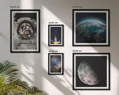 Bilderset Weltraumentdeckungen eines Astronauten für das Sofa